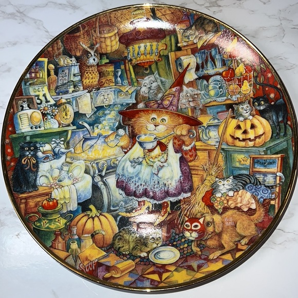 Cat Plates 6 of The Cutest Cat 😻Plates You’ll Ever Find! MeeYoww! Franklin Mint - Picture 8 of 17